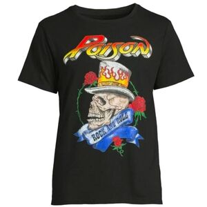 POISON ROCKER MENS T SHIRT SHORT SLEEVE NEW WITH TAGS CONCERT 80S VINTAGE RETRO